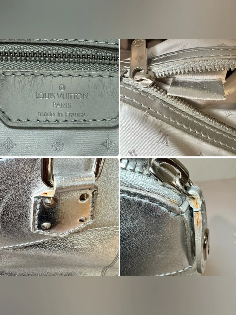 Louis Vuitton Suhali Lockit PM In Metallic Silver Leather